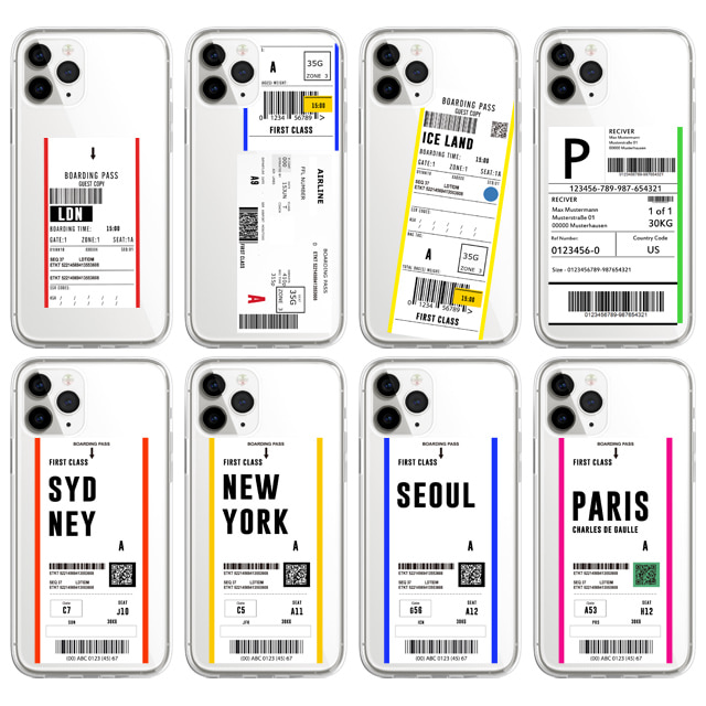 아이폰6S플러스 아이폰6플러스 보딩패스 티켓 투명 젤리 케이스