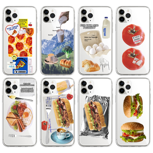 아이폰6S플러스 아이폰6플러스 치즈 피자 투명 젤리 케이스